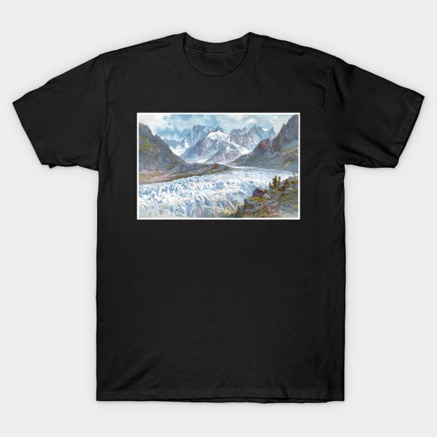 Mer De Glace glacier T-Shirt by NEILBAYLIS